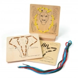 Bigjigs Toys Fädelspiel nach Zahlen – Wildtiere