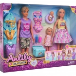 Familien-Strandset mit Puppen und Zubehör