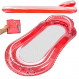 Aufblasbare Matratze mit Rückenlehne und Netz für Wasser rot Bestway