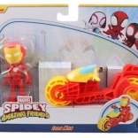 Marvel Spidey und seine Freunde Iron Man auf dem Motorrad – Actionfigur und Fahrzeug