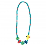 Holzhalskette mit Drachenmotiv