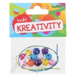 Bunte Perlen mit Schnur