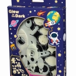 Leuchtende Deko für Wand und Decke – Sterne und Himmelskörper, 41-teilig