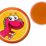 Fliegende Scheibe mit Dinosaurier, orange, 20 cm