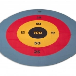 Wurfscheiben auf bunte Zielscheibe – großes Familienspiel