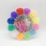 Set aus Gummibändern zur Herstellung von Loom-Bändern – Blume, 900 Stk.