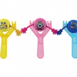 Plastikschleuder mit Smiley, 14 cm in drei Farben