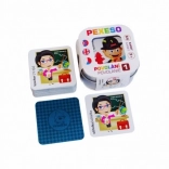 Pexeso Berufe 1 – wasserfest, Tschechisch-Slowakisch-Englisch, 64 Karten in Metalldose