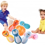 Bunte Tierkegel für Kinder