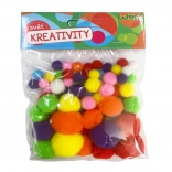 Mix Größen Pom Pom, 80 Stk