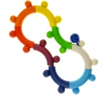 Hess Rassel zur Förderung der Motorik, buntes Holz