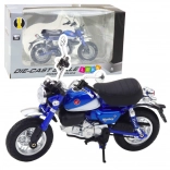 Retro Motorrad aus Metall blau 1:12
