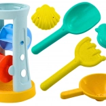 Sandspielzeug-Set mit Mühle, Schaufel, Harke und Förmchen