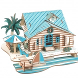 Woodcraft Holz 3D Puzzle Villa auf Bali