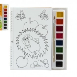 Malbuch Maulwurf mit Wasserfarben und Pinsel