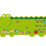 Wandmontierte Holz-Sinnestafel Krokodil Viga, FSC, Montessori