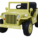 Kinder Retro-Militärauto 4x4, beige, 12 V