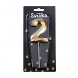 Partykerze Zahl 2 – gold