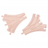 Bigjigs Rail hölzerne Dreiwegweiche – 2 Stück