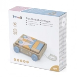 Hölzerner VIGA PolarB Ziehwagen mit Bausteinen 21 Stk.