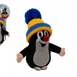 Maulwurf mit blau‑gelber Mütze Plüschfigur 15 cm