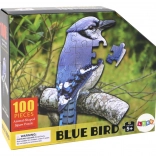 Puzzle mit 100 Teilen – Blauer Vogel