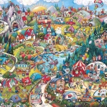 Puzzle 2000 Teile Aktives Wochenende von RITA BERGMAN (Puzzle + Poster)