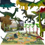 Set mit 16 Dinosaurier-Figuren mit Spielunterlage und Koffer WOOPIE