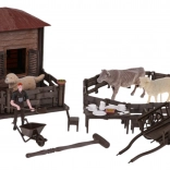 Bauernhof mit Traktor und Zubehör