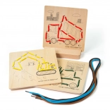 Fädeln nach Zahlen – Baufahrzeuge BIGJIGS TOYS