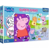 Riesiges Puzzle mit 15 Teilen – entdecke die fröhliche Peppa Pig