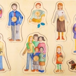 Small foot Holzpuzzle Familie