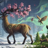 Puzzle Frühlingshirsch 1000 Teile