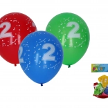 Aufblasbare Luftballons 30 cm mit Zahl 2 – Set mit 5 Stück