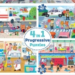 Puzzle Helden im Einsatz 4-in-1 von EDUCA (20,40,60,80 Teile)