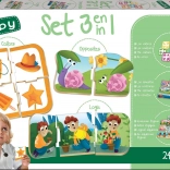 Educa Kinderpuzzle-Set: Farben, Reihenfolge und Gegensätze 3in1