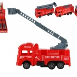 Plastik-Feuerwehrauto 11 cm mit Rückzug, 4 Varianten, Box mit 12 Stück