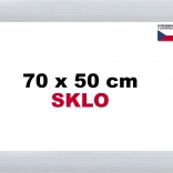 Aluminiumrahmen für Puzzle 70 × 50 cm, silber