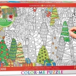 Eurographics Color Me Puzzle Weihnachtsbäumchen 300 Teile mit Aufhängeset