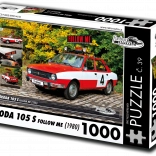 Puzzle Retro Auto Škoda 105 S Folge Mir 1980 1000 Teile