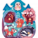 Janod Holzsteckpuzzle Waldtiere