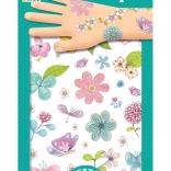 Djeco temporäre Tattoos mit Blumen (2 Bögen)