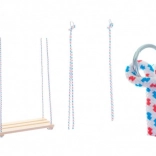 Holzschaukel – natürliches Schaukelsitzbrett 46 × 19 cm, Tragfähigkeit 80 kg