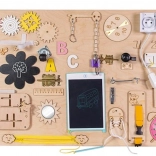Holz-Sensorik-Busy-Board 75 × 50 cm