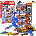 Mehrstöckiges Parkhaus mit Aufzug und Autowaschanlage