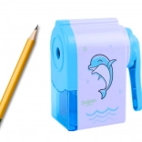 Bleistiftspitzer mit Kurbel Delfin Blau