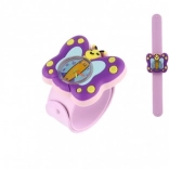 Kinder-Slap-Uhr mit Schmetterling, Silikon, 22 cm