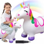 Springender Einhorn weiß mit Pumpe Woopie
