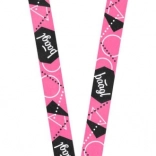 Rosa BAAGL-Schlüsselanhänger – Lanyard 45 cm aus strapazierfähigem Polyester