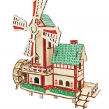 Holz-3D-Puzzle – Windmühle